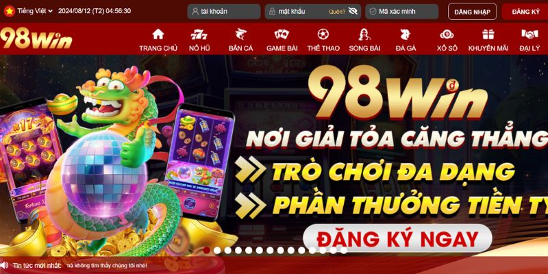 Đăng nhập 98Win trên máy tính dễ dàng