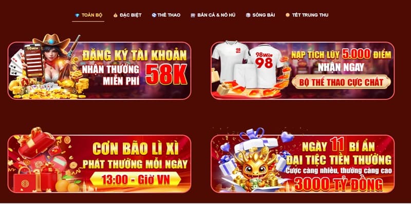 Top khuyến mãi không thể bỏ lỡ khi tham gia sân chơi